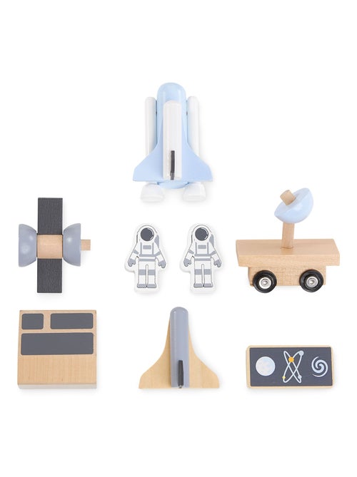Grande razzo spaziale legno con garage e accessori Mamabrum - Kiabi