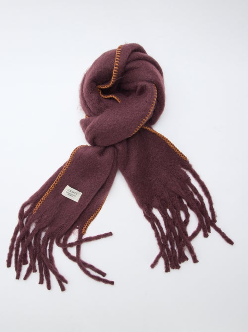Grande sciarpa morbida con frange - Kiabi