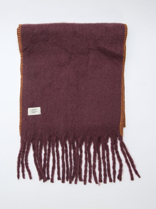 Grande sciarpa morbida con frange - Kiabi