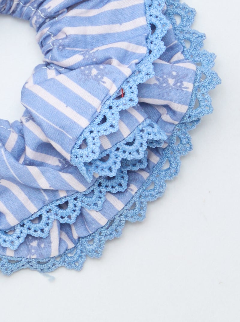 Grande scrunchie a righe Blu - Kiabi