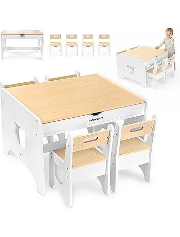Grande set tavolo e sedie mamabrum per bambini dai 3 anni