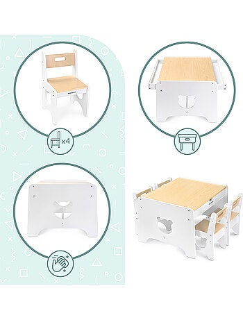 Grande set tavolo e sedie mamabrum per bambini dai 3 anni