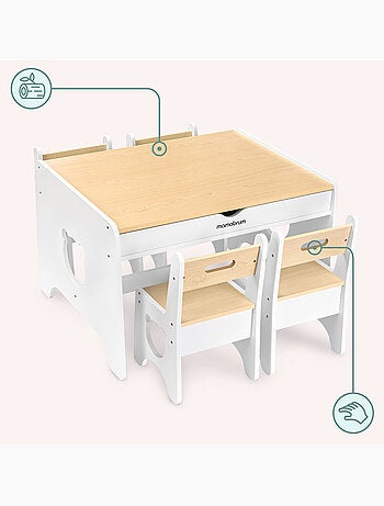 Grande set tavolo e sedie mamabrum per bambini dai 3 anni