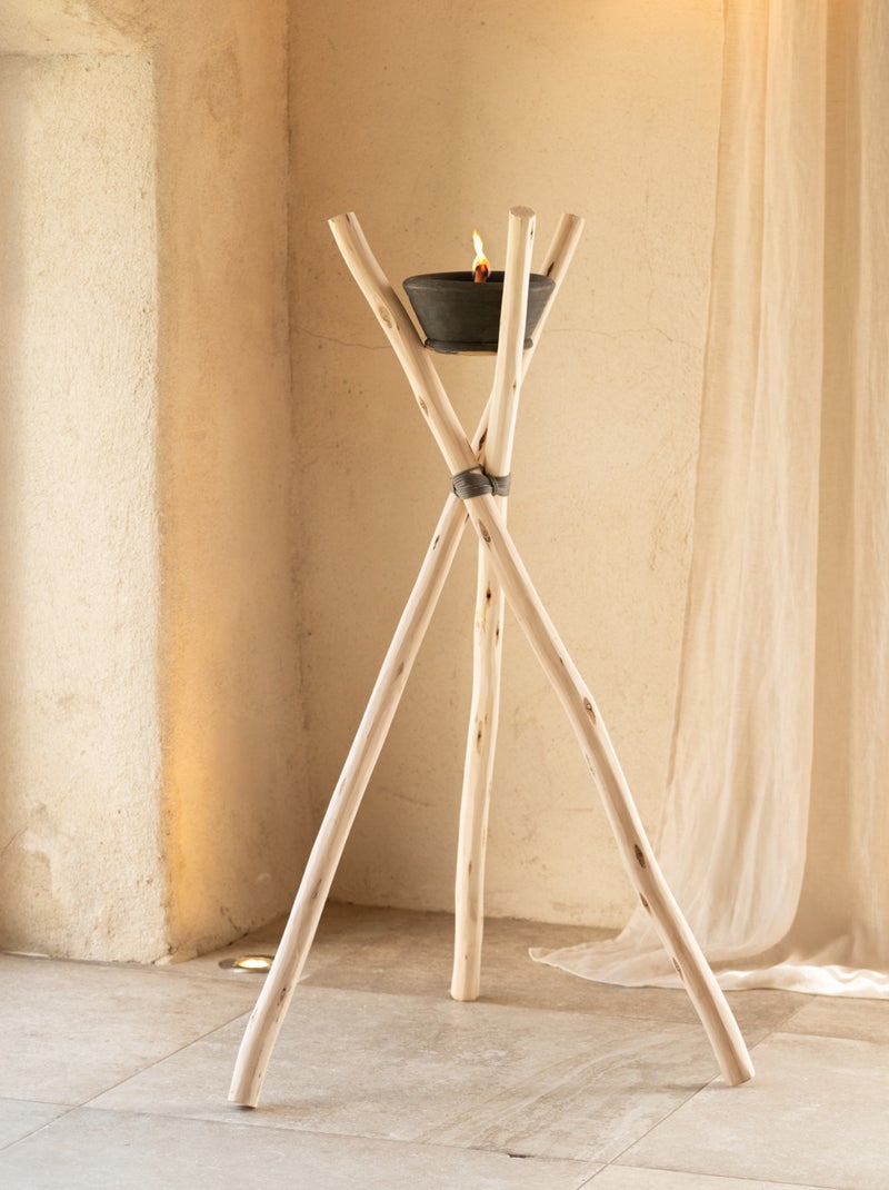 Grande torcia da esterno con candela Beige - Kiabi