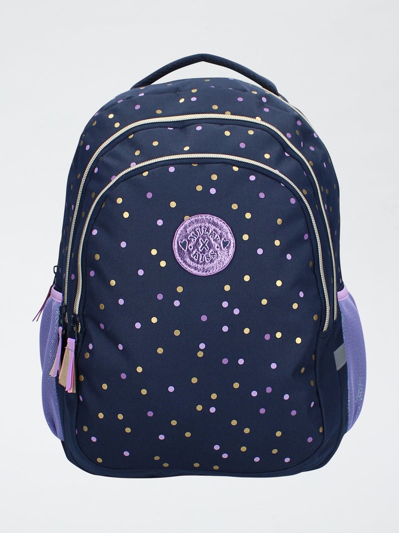 Grande zaino a pois blu - Kiabi