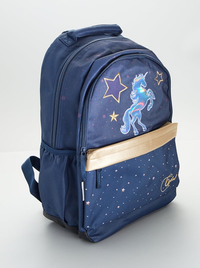 Grande zaino 'unicorno' blu - Kiabi