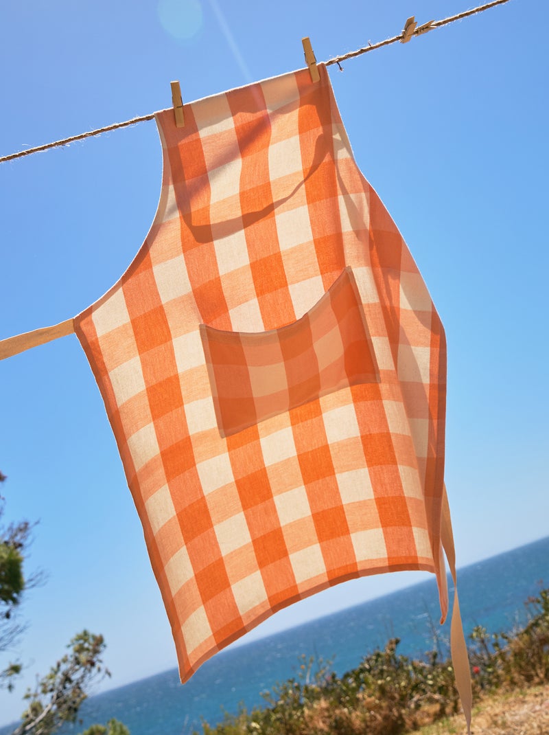 Grembiule a quadri Arancione - Kiabi