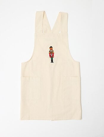 Grembiule adulto stampato Natale in cotone 94x69 cm