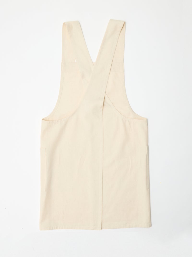 Grembiule adulto stampato Natale in cotone 94x69 cm Beige - Kiabi