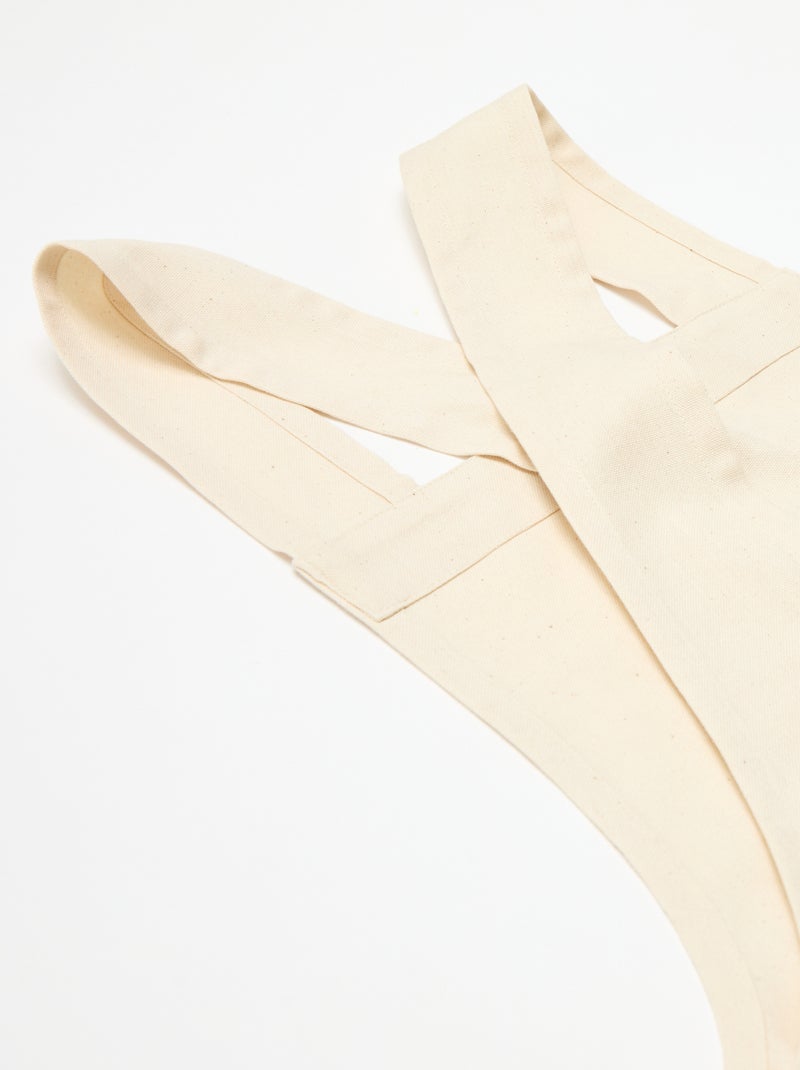 Grembiule adulto stampato Natale in cotone 94x69 cm Beige - Kiabi