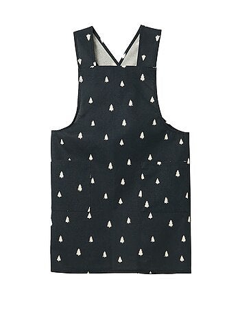 Grembiule adulto stampato Natale in cotone 94x69 cm