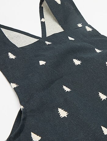 Grembiule adulto stampato Natale in cotone 94x69 cm