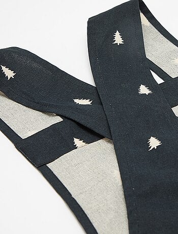 Grembiule adulto stampato Natale in cotone 94x69 cm