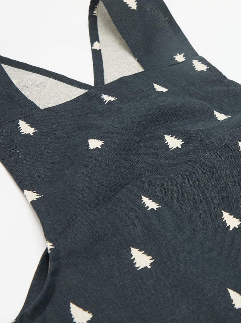 Grembiule adulto stampato Natale in cotone 94x69 cm Nero - Kiabi