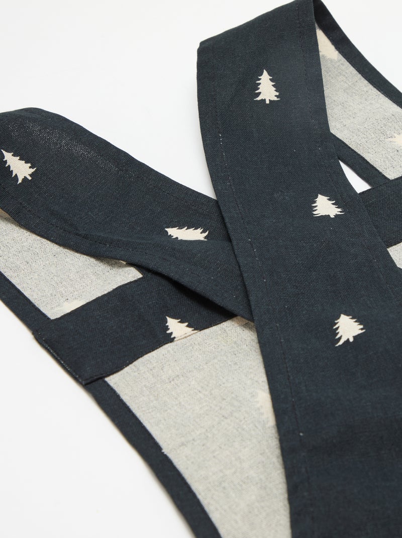 Grembiule adulto stampato Natale in cotone 94x69 cm Nero - Kiabi