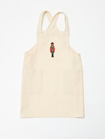 Grembiule bambino stampato Natale in cotone 55x49 cm