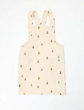 Grembiule bambino stampato Natale in cotone 55x49 cm