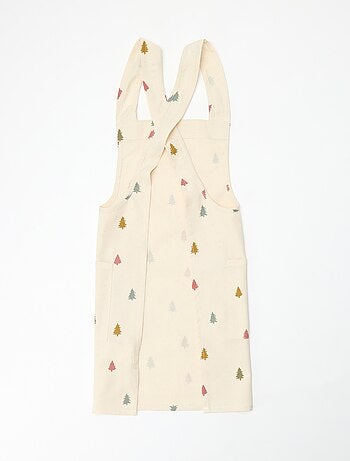 Grembiule bambino stampato Natale in cotone 55x49 cm