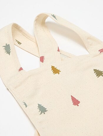 Grembiule bambino stampato Natale in cotone 55x49 cm