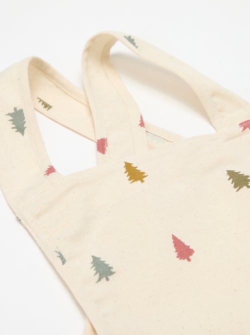 Grembiule bambino stampato Natale in cotone 55x49 cm - Kiabi