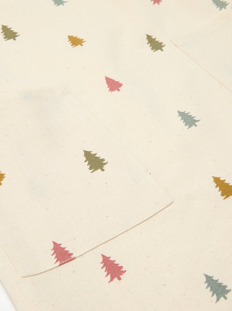 Grembiule bambino stampato Natale in cotone 55x49 cm Beige - Kiabi