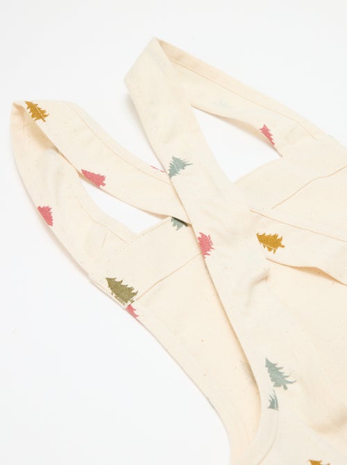 Grembiule bambino stampato Natale in cotone 55x49 cm - Kiabi