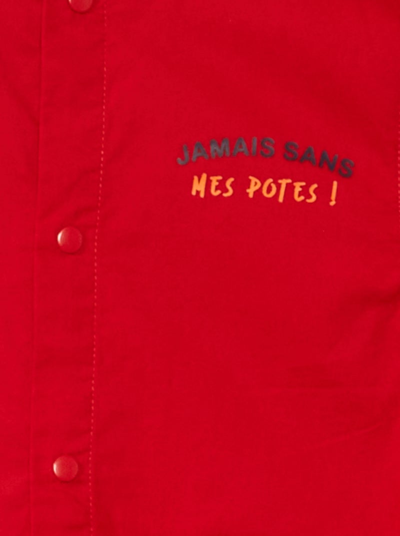 Grembiule per la scuola in popeline Rosso - Kiabi