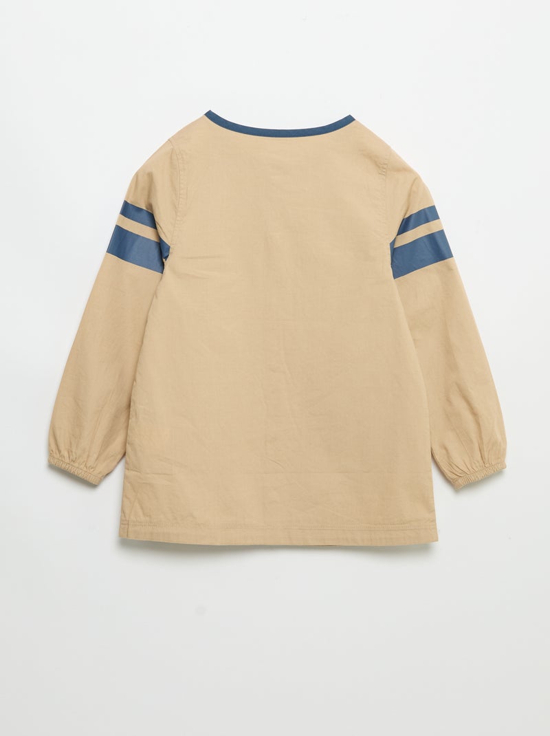 Grembiule scolastico a maniche lunghe Beige - Kiabi