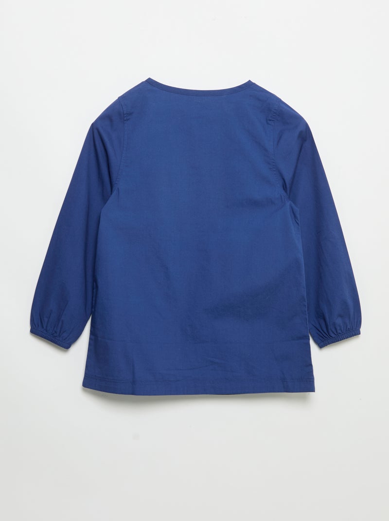 Grembiule scolastico a maniche lunghe Blu - Kiabi