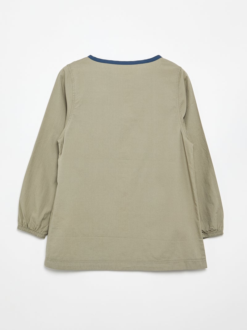 Grembiule scolastico a maniche lunghe Verde - Kiabi