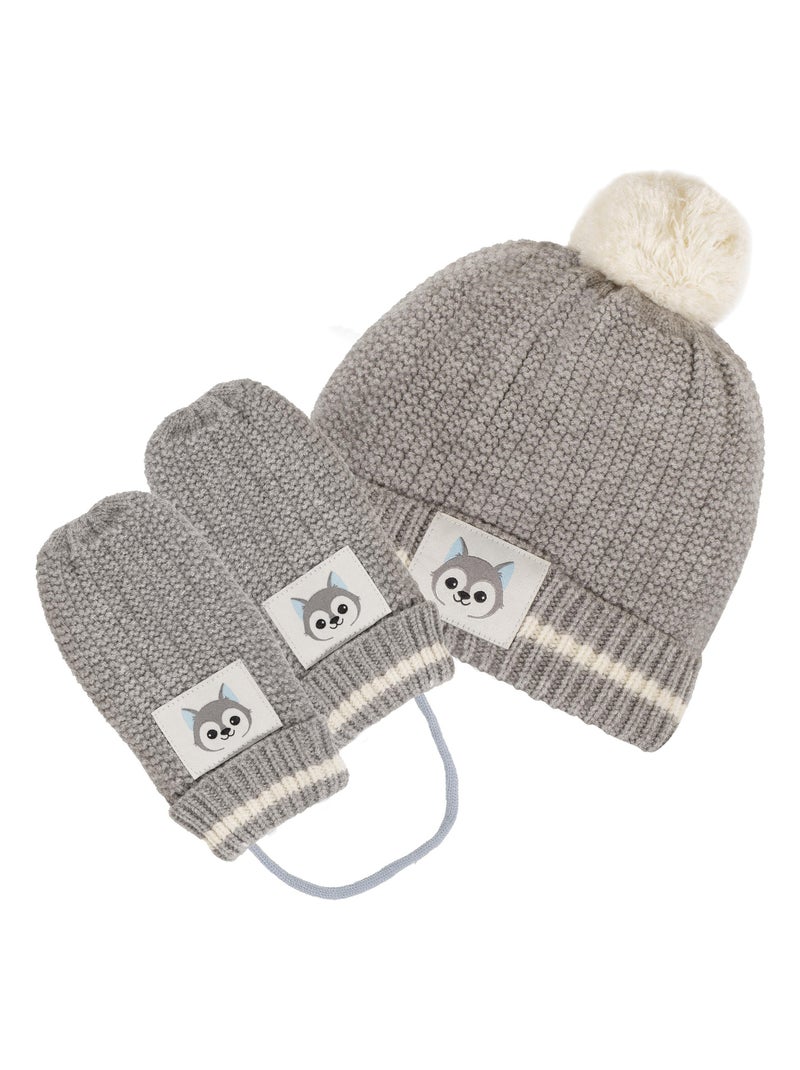Guanti con patch petit loup unisex neonato Isotoner Grigio grigio - Kiabi