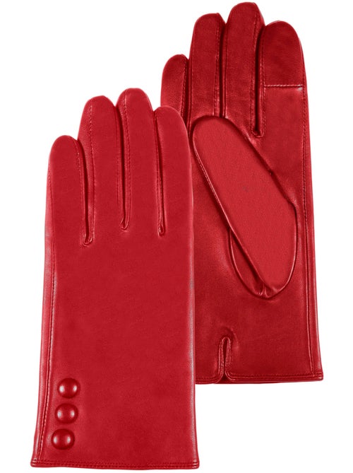 Guanti cuscinetti tattili in pelle di agnello pieno fiore - fodera in donna isotoner - Kiabi Guanti cuscinetti tattili in pelle di agnello pieno fiore - fodera in donna isotoner - Kiabi
