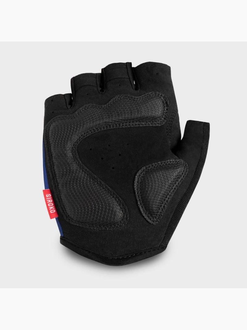 Guanti da ciclismo ciclismo uomo e donna aero dark Blu - Kiabi