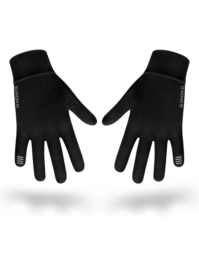 Guanti da ciclismo ciclismo uomo e donna nuremberg Nero - Kiabi