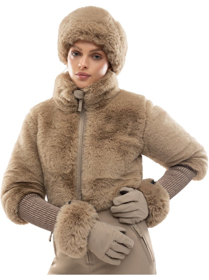 Guanti da sci retrò in pelliccia sintetica uomo e donna langlauf camel Beige - Kiabi