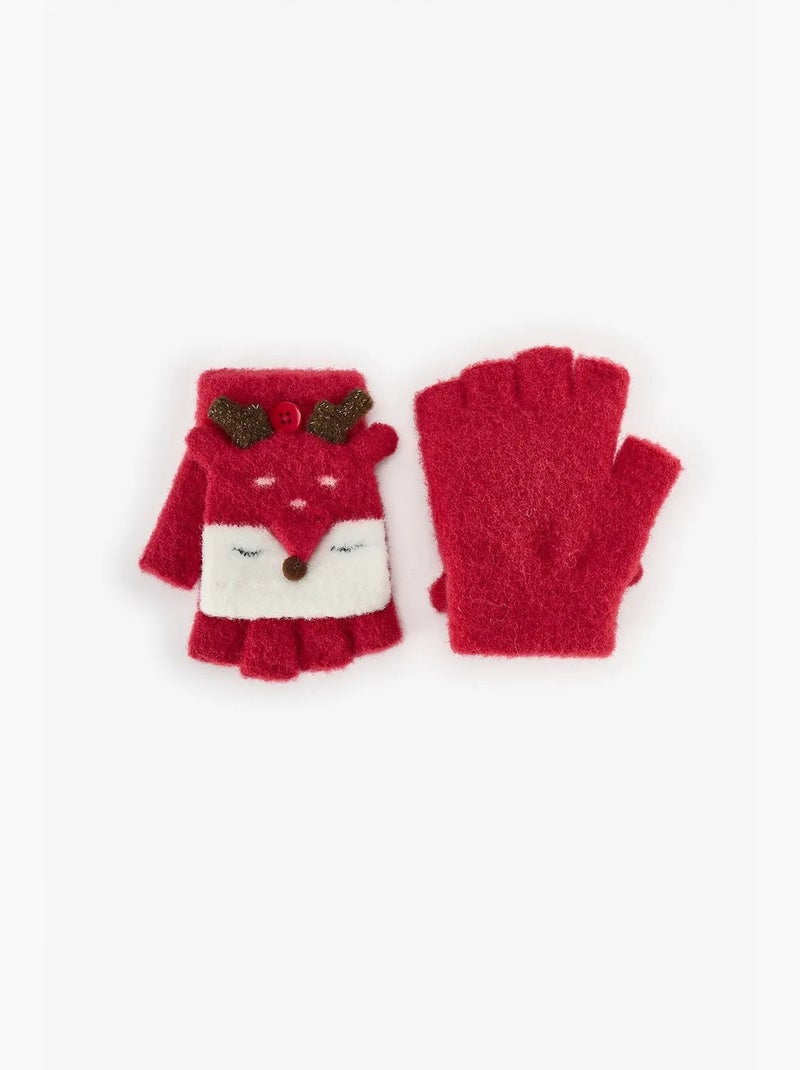 Guanti deer bambino penti Rosso - Kiabi