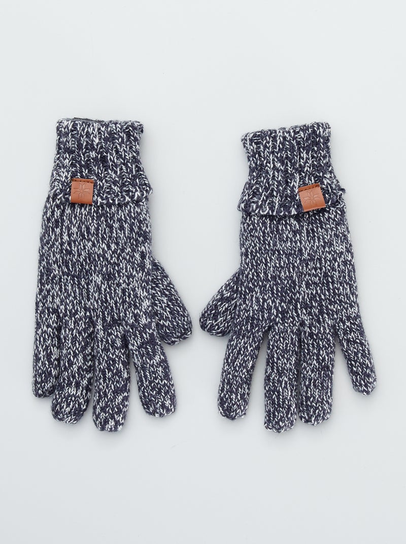 Guanti effetto screziato blu navy - Kiabi