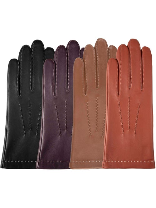 Guanti in pelle di agnello pieno fiore, con fodera in seta, trendy e donna isotoner - Kiabi Guanti in pelle di agnello pieno fiore, con fodera in seta, trendy e donna isotoner - Kiabi