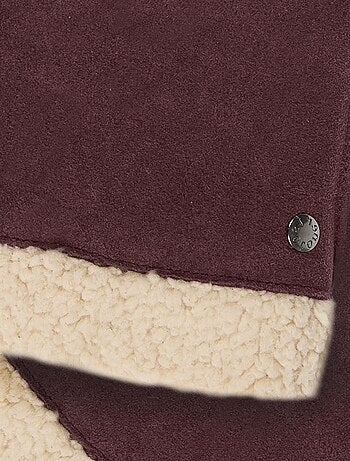 Guanti in pelle di capra scamosciata, con fodera in finta pelliccia donna Isotoner