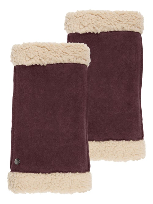 Guanti in pelle di capra scamosciata, con fodera in finta pelliccia donna Isotoner - Kiabi