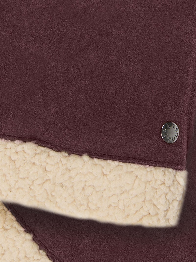 Guanti in pelle di capra scamosciata, con fodera in finta pelliccia donna Isotoner Bordeaux - Kiabi