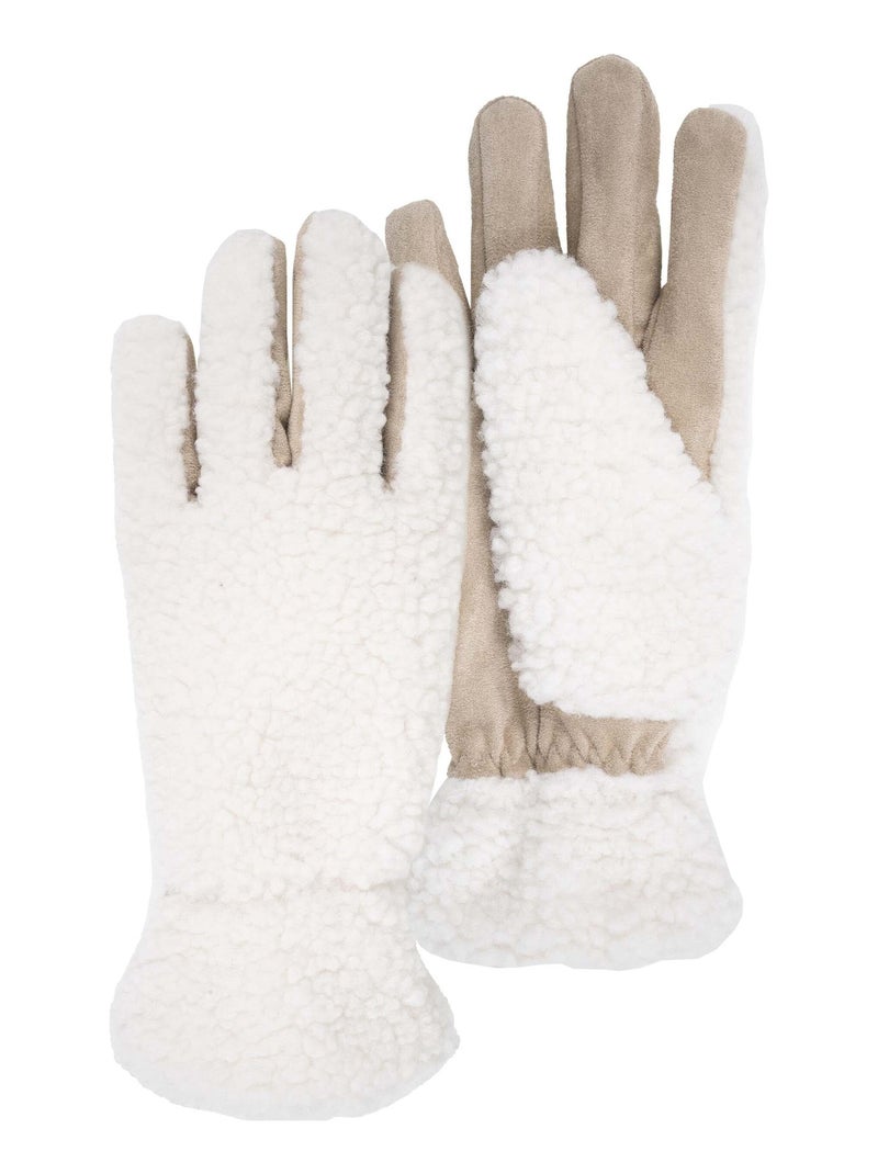 Guanti in sherpa, fodera calda donna Isotoner Beige chiaro - Kiabi