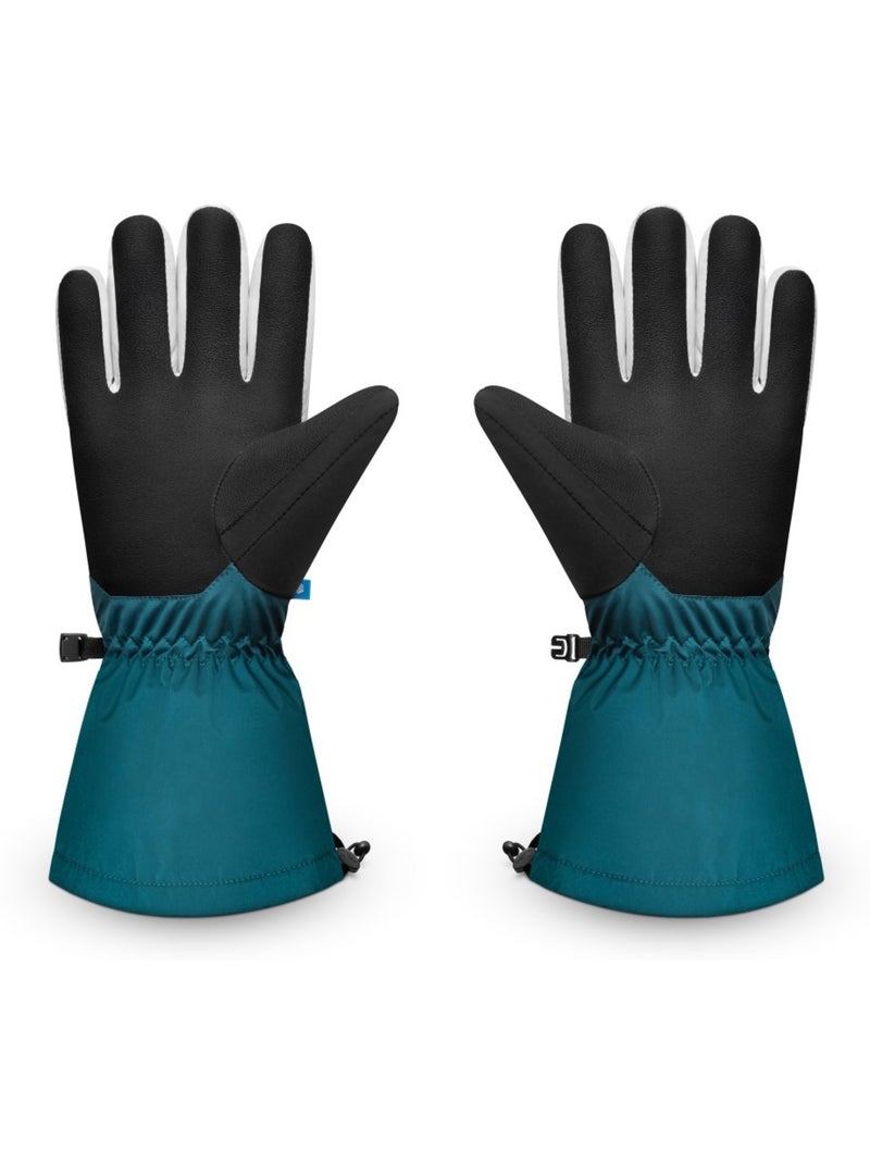 Guanti invernali da sci sport invernali uomo e donna misty green ducky Blu - Kiabi