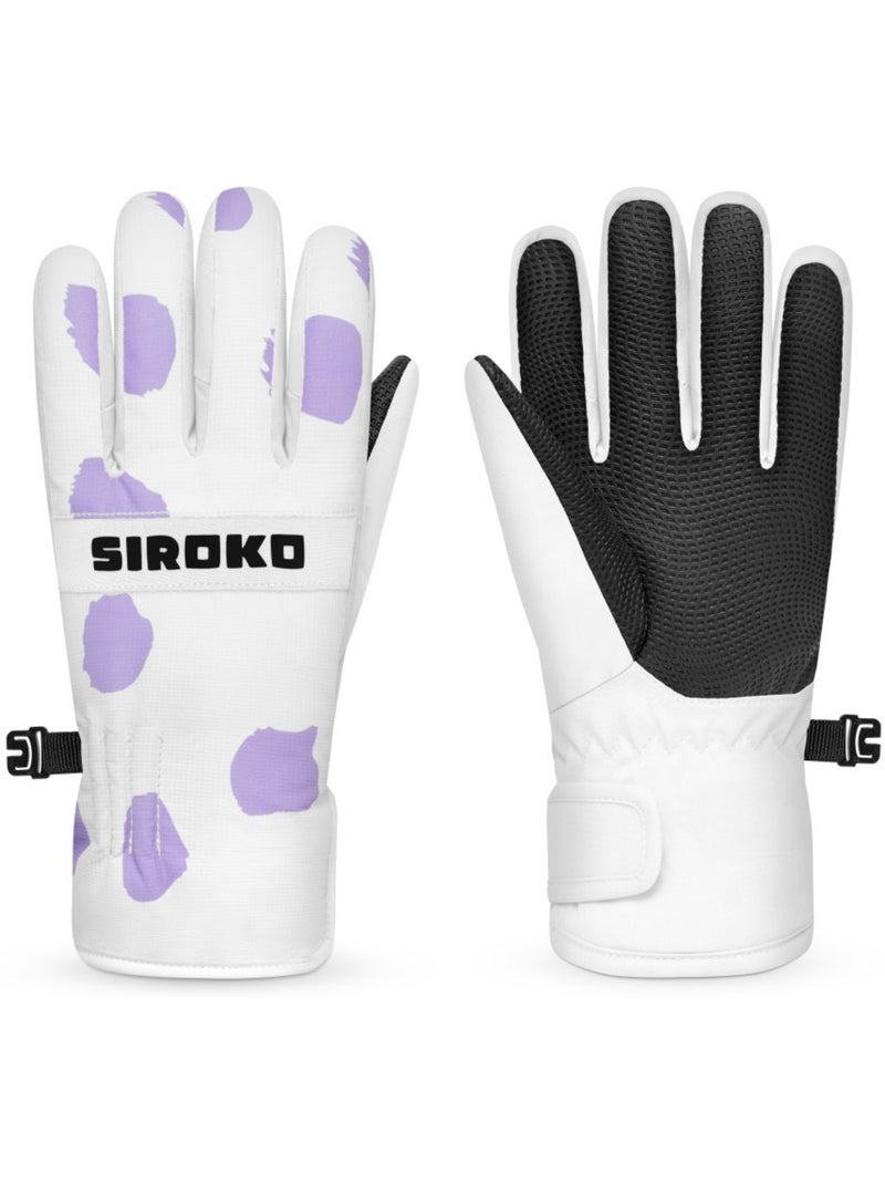 Guanti invernali snowboard e sci bambini sport invernali bambini e bambine doodl Bianco - Kiabi