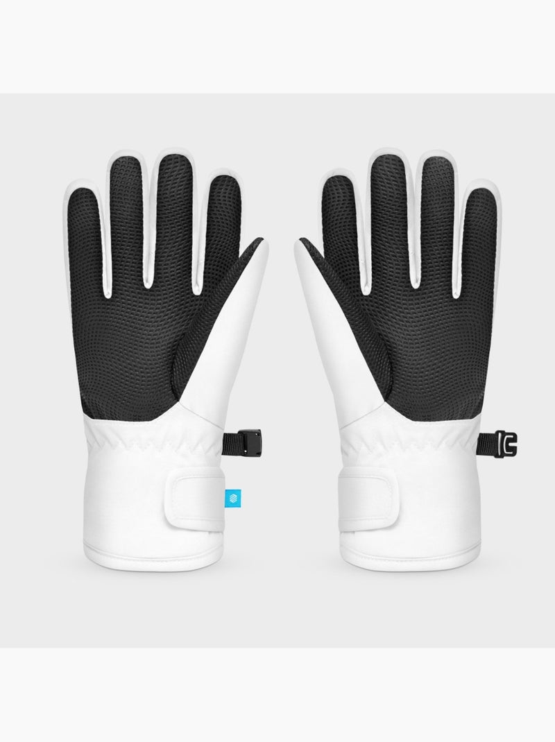 Guanti invernali snowboard e sci bambini sport invernali bambini e bambine doodl Bianco - Kiabi