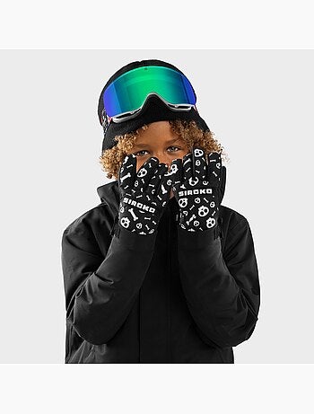 Guanti invernali snowboard e sci bambini sport invernali bambini e bambine skull