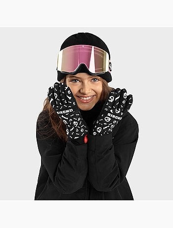 Guanti invernali snowboard e sci bambini sport invernali bambini e bambine skull