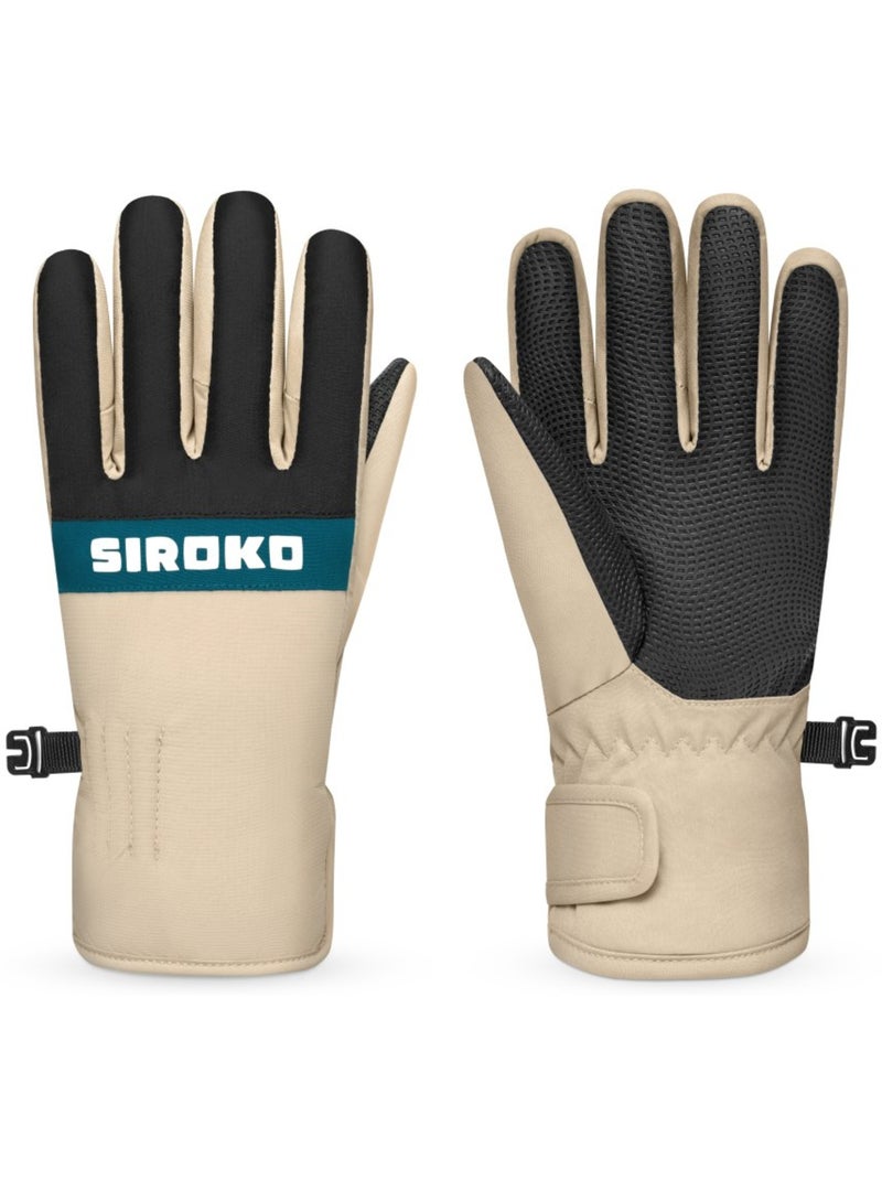 Guanti invernali snowboard e sci bambini sport invernali bambini e bambine whiz Beige - Kiabi