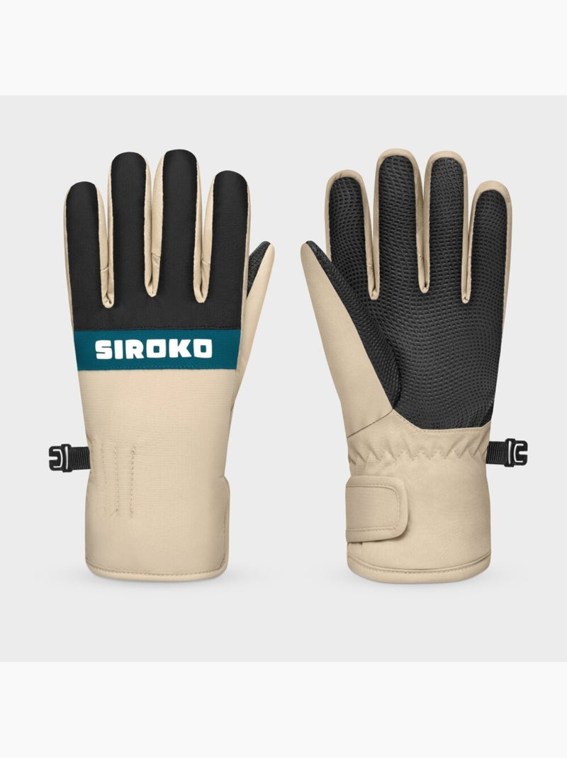 Guanti invernali snowboard e sci bambini sport invernali bambini e bambine whiz Beige - Kiabi