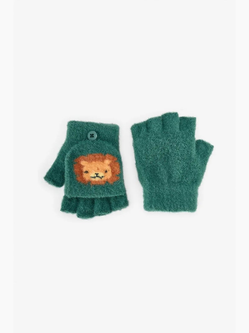 Guanti lion bambino penti Verde smeraldo - Kiabi